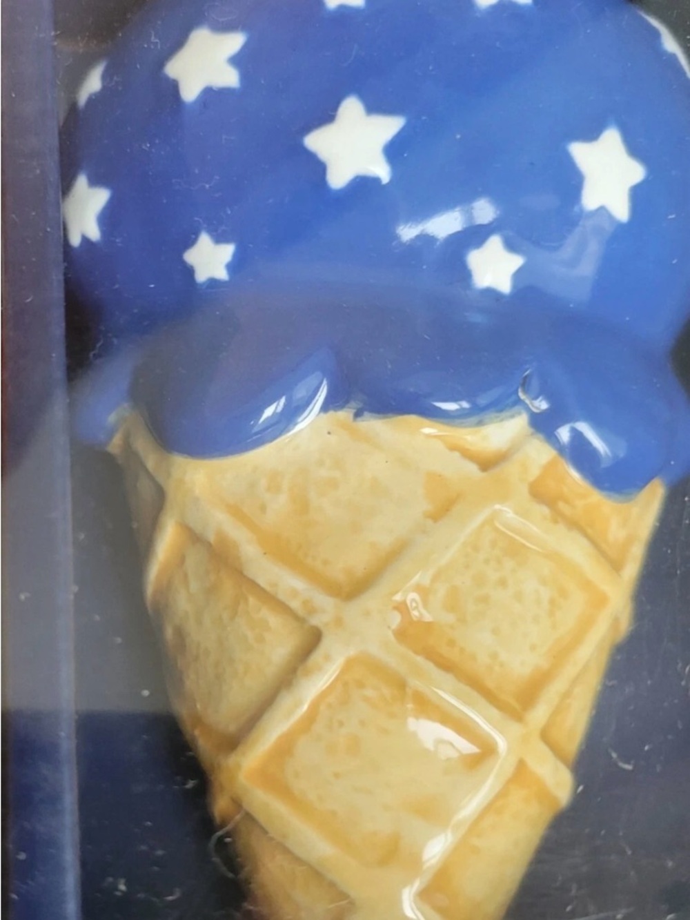 Martha Stewart July 4th Patriotic Stars & Stripes Ceramic Ice Cream Cones NIB - Picture 10 of 11